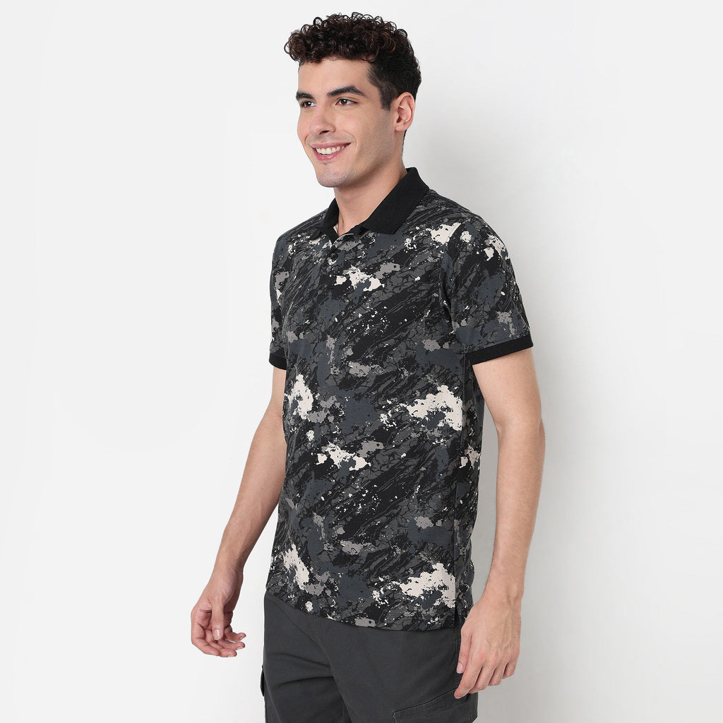 All Over Print Impression Polo T-Shirt