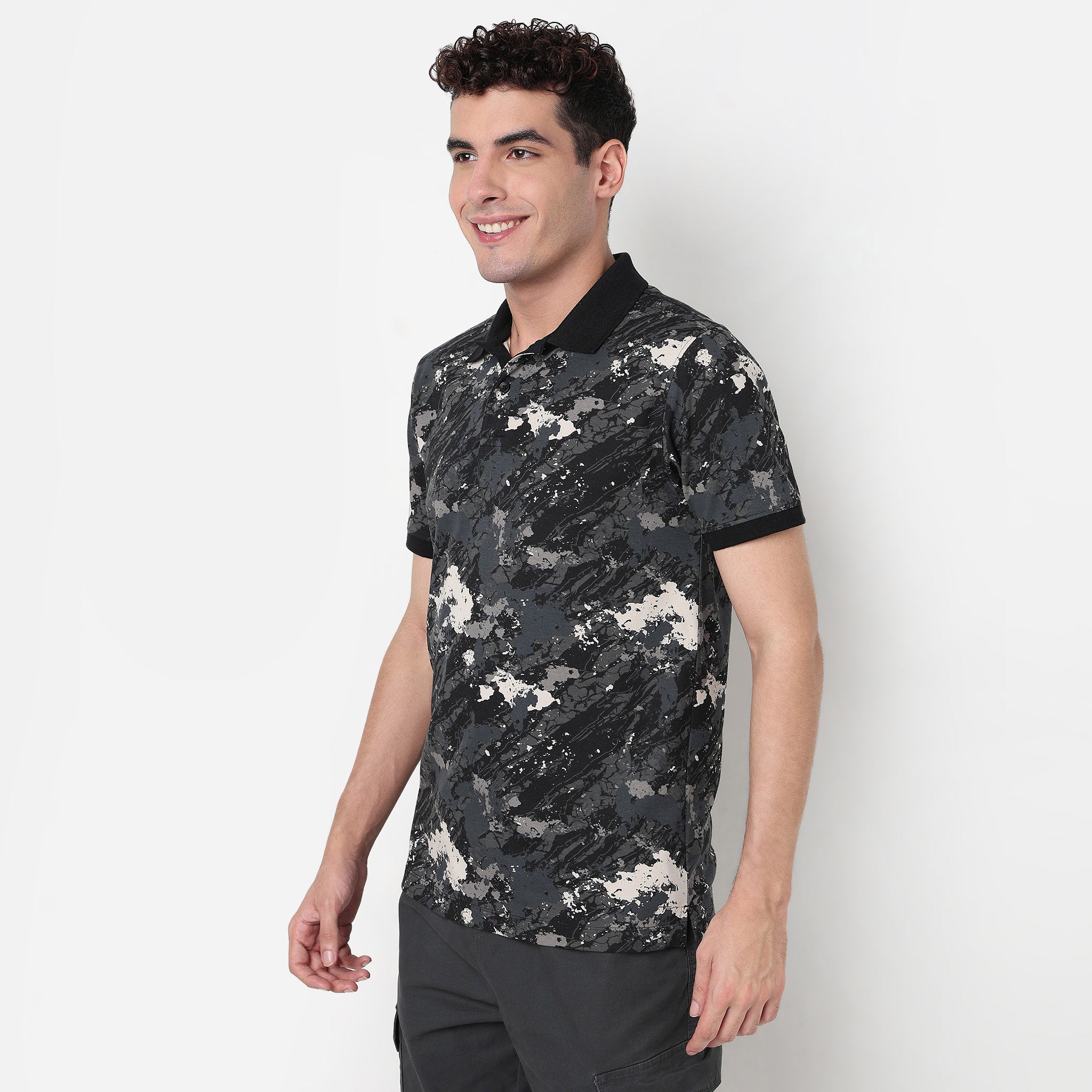 All Over Print Impression Polo T-Shirt